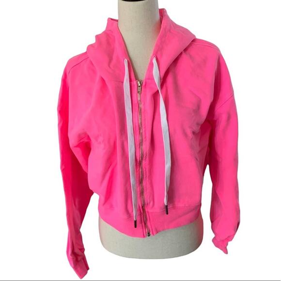 Soul by SoulCycle hot pink bike exclusive hoodie oversized cropped size medium - Picture 1 of 6